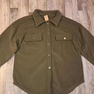 Source Unknown Olive Green Men's Shirt Jacket